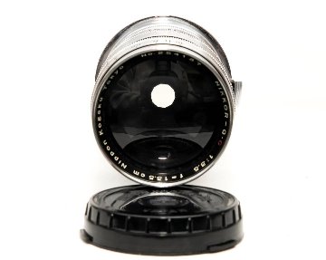 13.5cm F3.5 NIKKOR-Q•C 最小絞り値 F16 希少な初期モデル  Contaxマウント Nippon Kogaku Tokyo、feet表示、距離計連動、コーティングに違いがあり〼の画像