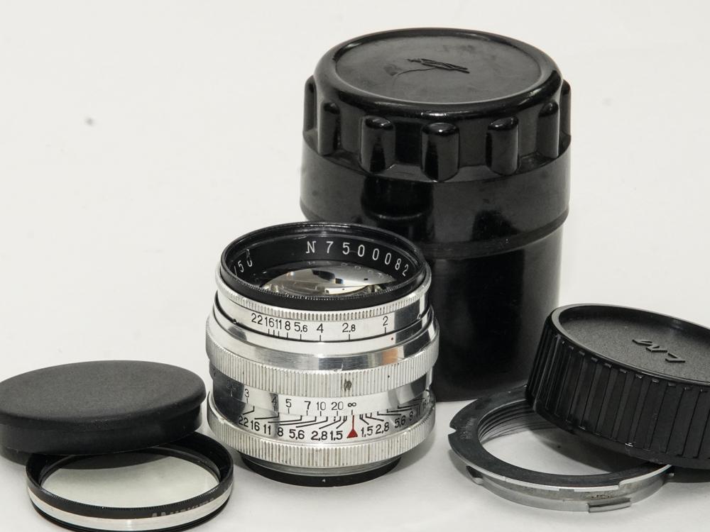 50/1.5 Jupitar P3  N.7500082　ライカL39 & Ｍ用   L39-M リング付 (6ビット)  距離計連動の画像