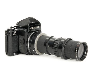300/5 FERNBILDLINSE   (Astro - Berlin)、    black タイプ、　Pentax 6×7用 マウント付、の画像