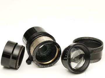 250/6.3 Tele-Tessar (Carl Zeiss Jena) バ-レルレンズ L#409323　真円絞り 元箱付   1920年製造のオールドレンズ (102年前)の画像