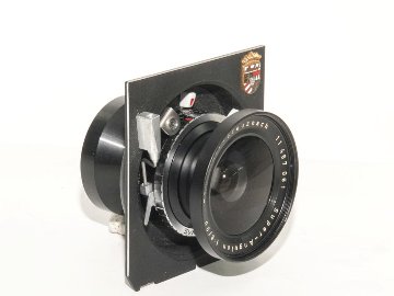 90/8 Super-Angulon (Schneider)  コンパー0番 m.x.v.シャッター付　広角レンズボード付の画像