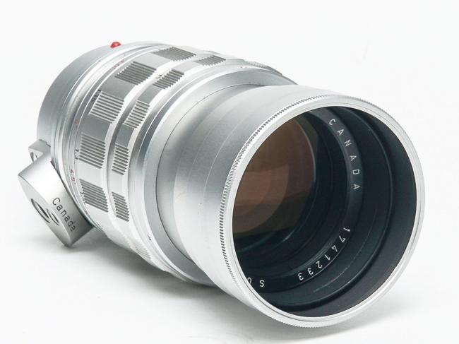 90/2 SUMMICRON L#1741233 (ズミクロン) Rare ライカ M用  距離計連動 レンズフード内臓 専用本革ケース付 の画像