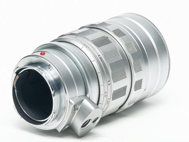 90/2 SUMMICRON L#1741233 (ズミクロン) Rare ライカ M用  距離計連動 レンズフード内臓 専用本革ケース付 の画像