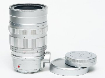 90/2 SUMMICRON L#1741233 (ズミクロン) Rare ライカ M用  距離計連動 レンズフード内臓 専用本革ケース付 の画像