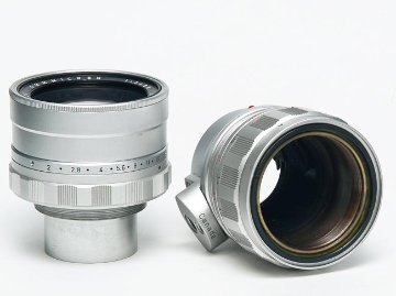 90/2 SUMMICRON L#1741233 (ズミクロン) Rare ライカ M用  距離計連動 レンズフード内臓 専用本革ケース付 の画像