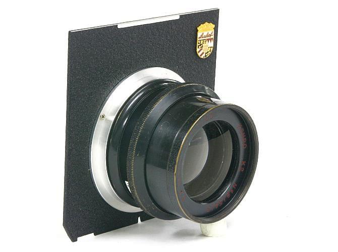 250/10 KENRO-K2 (GOERZ)  バーレルレンズ 真円絞り 軍用レンズ 8×10inカバーの画像