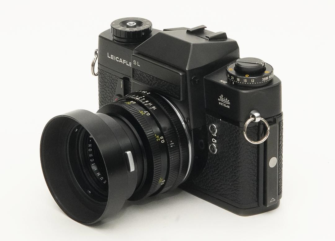 ライカフレックスSL black Body (Wetzlar Germany) + 50mm F2 Summicron (Germany) 標準レンズセット、「フィルムカメラ」の画像