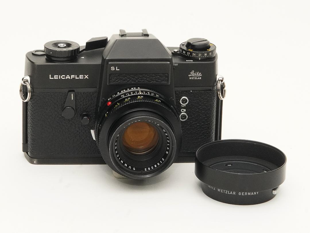 ライカフレックスSL black Body (Wetzlar Germany) + 50mm F2 Summicron (Germany) 標準レンズセット、「フィルムカメラ」の画像