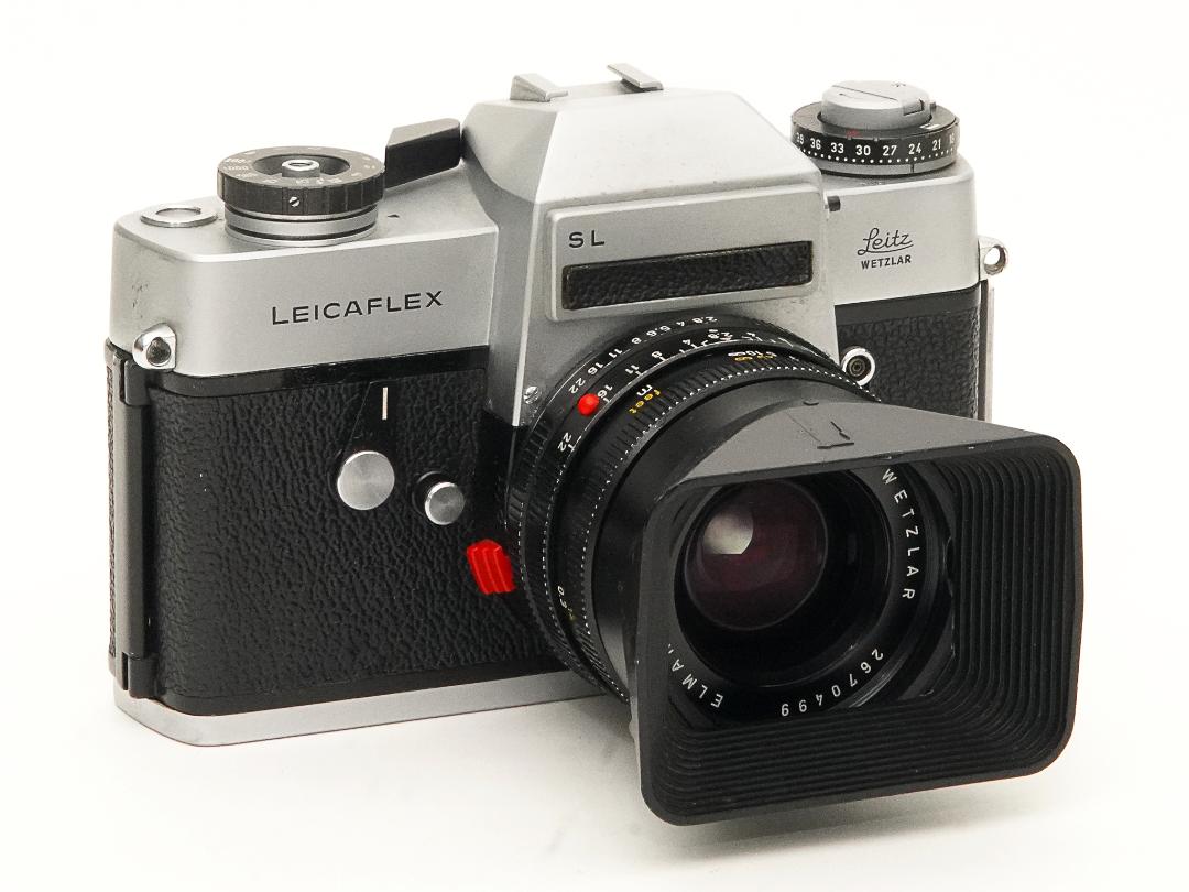ライカフレックスSL (Wetzlar Germany) + 28mm F2.8 Elmarit(3カム,Germany) 広角レンズセット、「フィルムカメラ」の画像