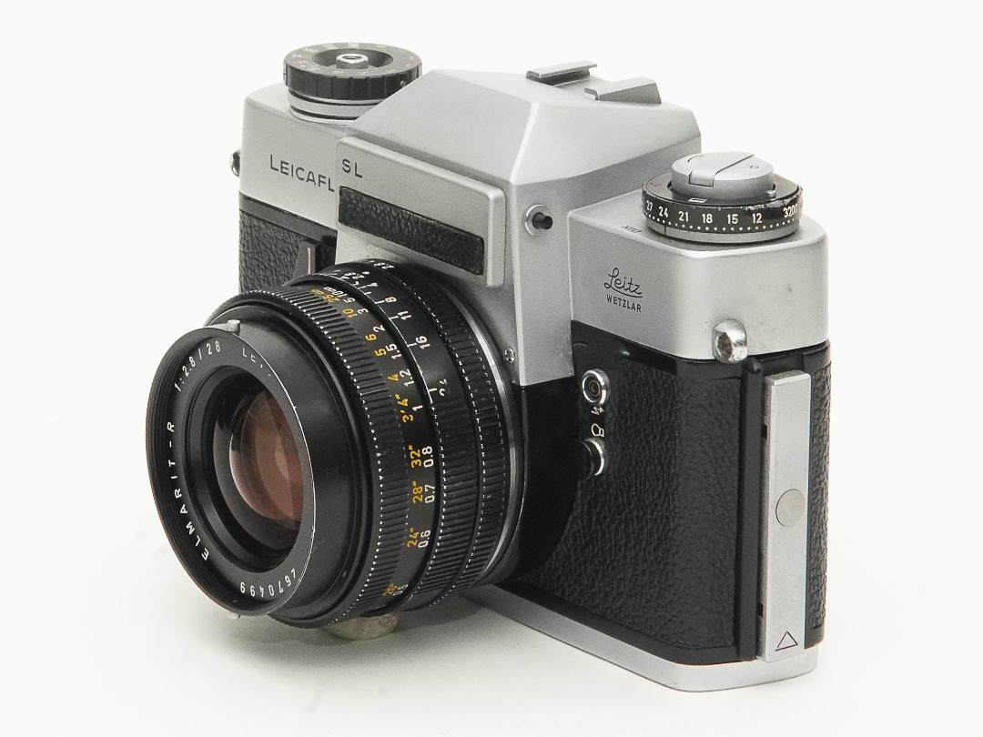 ライカフレックスSL (Wetzlar Germany) + 28mm F2.8 Elmarit(3カム,Germany) 広角レンズセット、「フィルムカメラ」の画像
