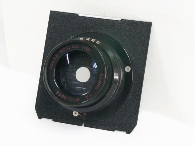 250/10 KENRO-K2 (GOERZ)  バーレルレンズ 真円絞り 軍用レンズ  8×10inカバー 画像