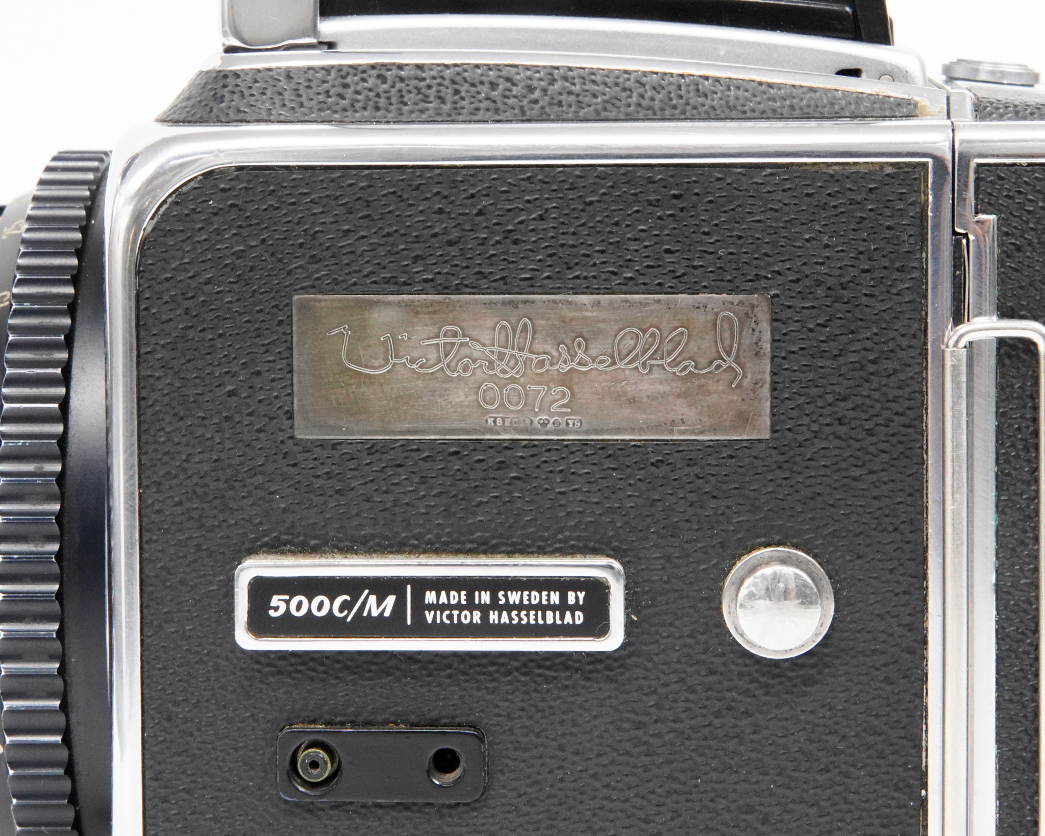 Hasselblad 500C/M 25周年モデル,  80/2.8 Planar T☆ (Cレンズ ) A-12マガジン スタンダード焦点板 ネックストラップ付 日本語使用説明書付(コピー) の画像