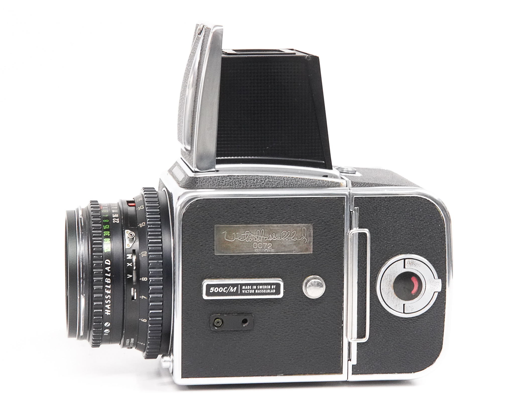 Hasselblad 500C/M 25周年モデル,  80/2.8 Planar T☆ (Cレンズ ) A-12マガジン スタンダード焦点板 ネックストラップ付 日本語使用説明書付(コピー) の画像