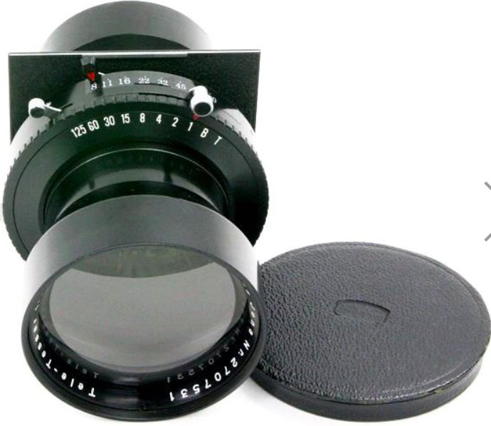 600/8 Tele-Tessar (Carl Zeiss Jena ) 　真円絞り 11×14inカバー 軍用レンズの画像