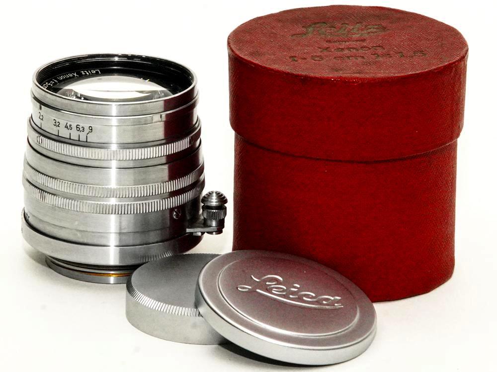 50mm F1.5 Xenon L#375859 Ernst Leitz  Wetzlar ライカスクリュー(L39)用  前後キャップ付  赤元箱付の画像