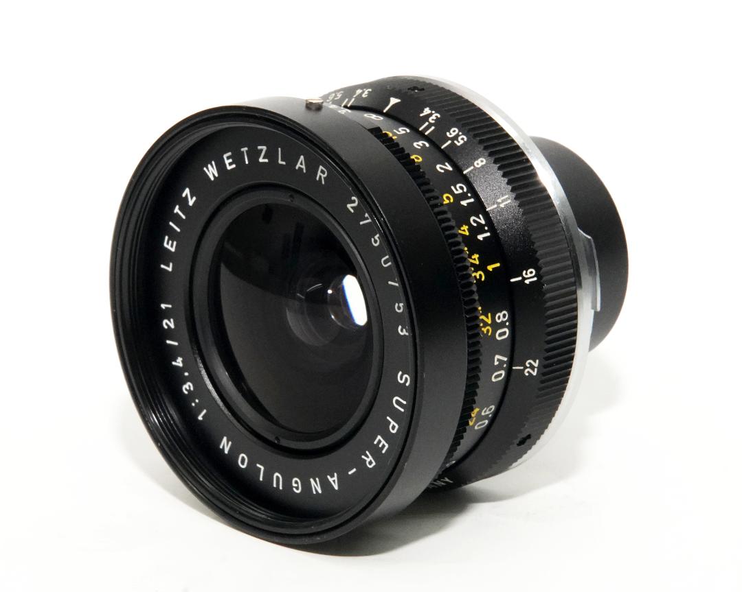 21/3.4 Super Angulon 黒 L#2750753 ライカM用, 専用ファインダー、純正フィルター＆レンズフード付　前後キャップ付 　距離計連動の画像