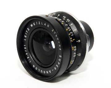 21/3.4 Super Angulon 黒 L#2750753 ライカM用, 専用ファインダー、純正フィルター＆レンズフード付　前後キャップ付 　距離計連動の画像