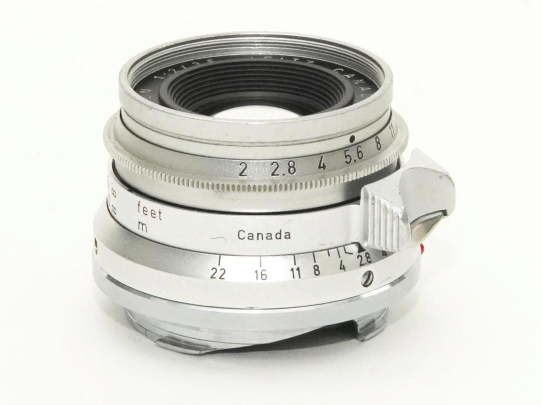 35/2  Summicron  L#1657308、 前後純正レンズキャップ付  Canada製  距離計連動65cm  ライブビューで cmの画像