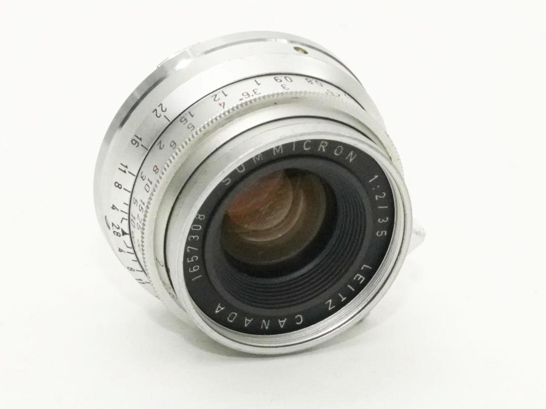 35/2  Summicron  L#1657308、 前後純正レンズキャップ付  Canada製  距離計連動65cm  ライブビューで cmの画像