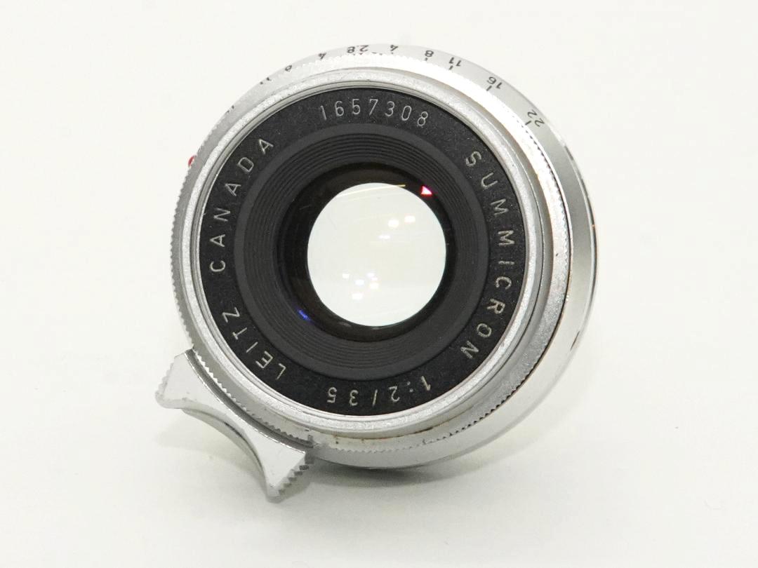 35/2  Summicron  L#1657308、 前後純正レンズキャップ付  Canada製  距離計連動65cm  ライブビューで cmの画像