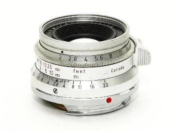 35/2  Summicron  L#1657308、 前後純正レンズキャップ付  Canada製  距離計連動65cm  ライブビューで cmの画像