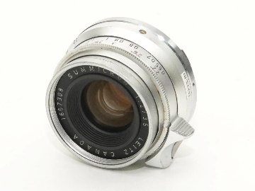 35/2  Summicron  L#1657308、 前後純正レンズキャップ付  Canada製  距離計連動65cm  ライブビューで cmの画像