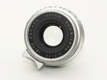35/2  Summicron  L#1657308、 前後純正レンズキャップ付  Canada製  距離計連動65cm  ライブビューで cmの画像
