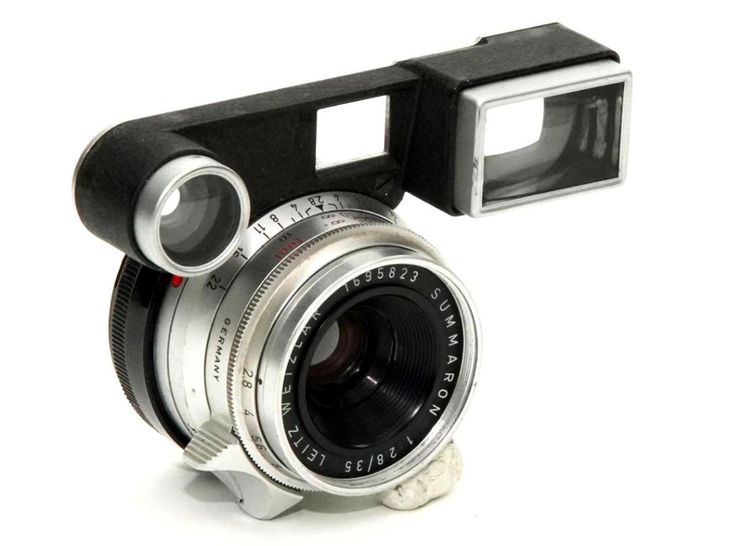 35/2.8 Summaron L#1695823 ライカM用、 メガネ付き、 前後キャップ付,　∞でロック、1stの画像