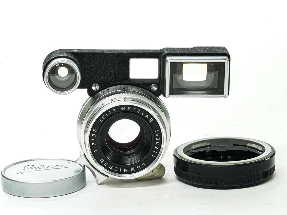 35/2 Summicron L#1630911 ライカM用、 メガネ付き、 レンズケース付(純正)、  前後キャップ付、 6群構成8枚玉　∞でロック、1ST-Modelの画像