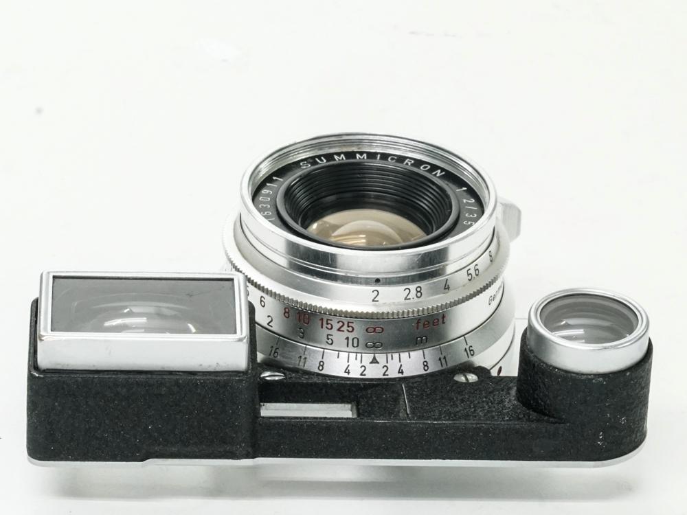 35/2 Summicron SN.1630911 ライカM用、 メガネ付き、 レンズケース付(純正)、  前後キャップ付、 6群構成8枚玉　∞でロック、1ST-Modelの画像