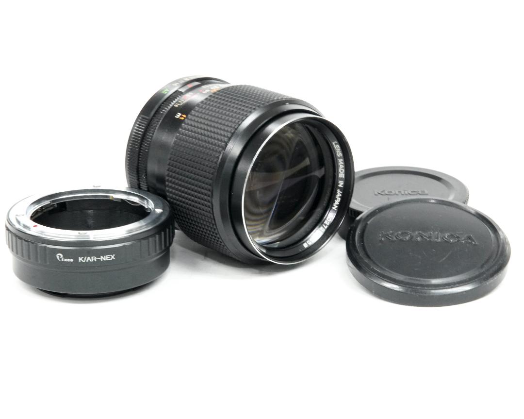 85/1.8 KONICA HEXANON AR コニカARマウント, Sony E 用 アダプター付の画像