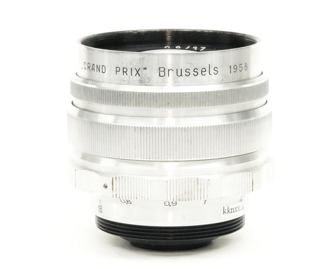 37/2.8 MIR-1 「Grand Prix Brussels 1958」の刻印入り　M39-M42マウントアダプター付 暖色系コーティングの画像