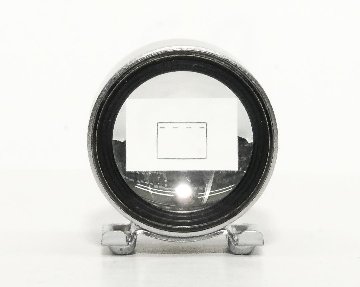 Leica 50mmの彫刻 かつ ’’全ローマ字大文字’’のレア物　5cm 用 ファインダー、前期型、 純正革ケース付 SBOOIの画像