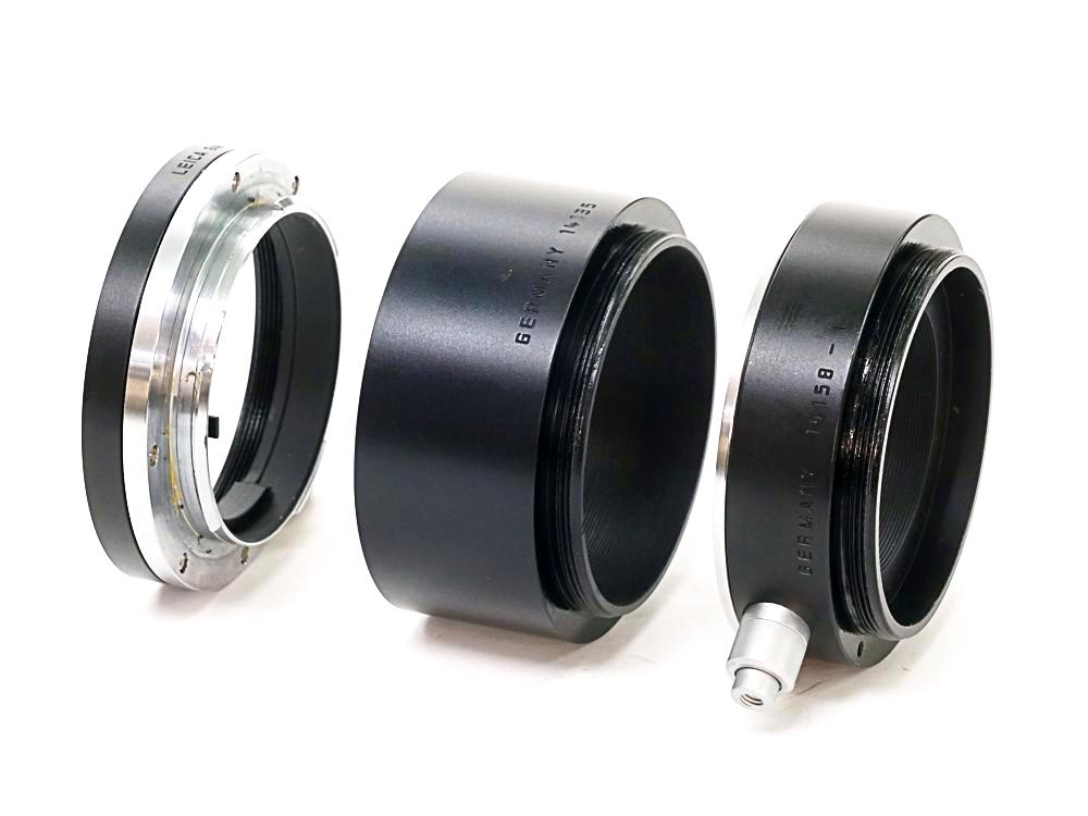 Leica-R用 接写リング (ライカ純正リング) 14158-1 + 14135 + 14158-2　3ケ1組セットの画像
