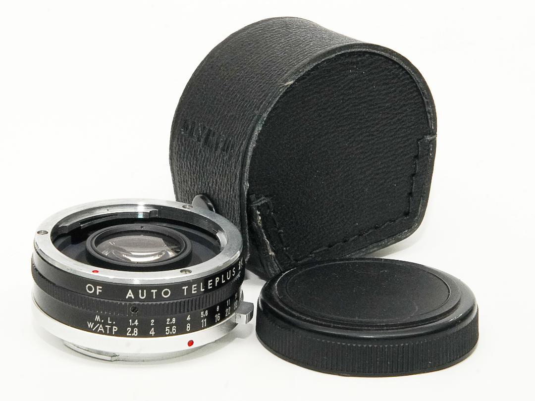 OLYMPUS PEN  F/FT 用 Auto Teleplus 2×、  純正、 ケース、前キヤップ付、の画像