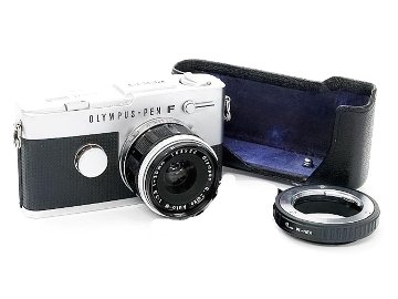 OLYMPUS PEN FT 20/3.5 ZUIKO-W 付   カメラケース(下部分)付 SLフィルター、前キャップ付  の画像