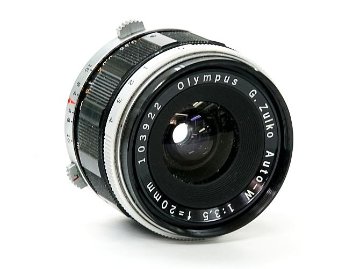 OLYMPUS PEN FT 20/3.5 ZUIKO-W 付   カメラケース(下部分)付 SLフィルター、前キャップ付  の画像