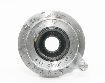 35/3.5 Elmar SN.570485 ライカスクリュー(L39)用  距離計連動　前後キャップ付 ノーコート  Metar 表示  1940年製造の画像