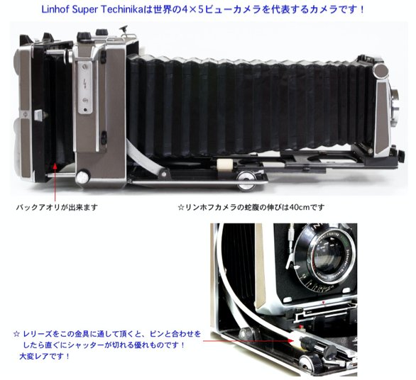 Linhof ,Super Technika 4×5in 5 型ボデー 距離計付 150/5.6 Symmarレンズ付 (距離計連動)の画像