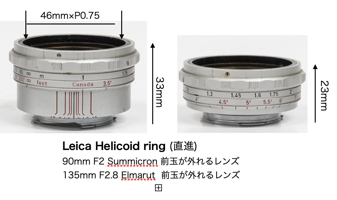 ビゾフレックス用 ヘリコイドリング ローレット山   16462 (OUEPO) 黒 90/2、135/2.8用の画像