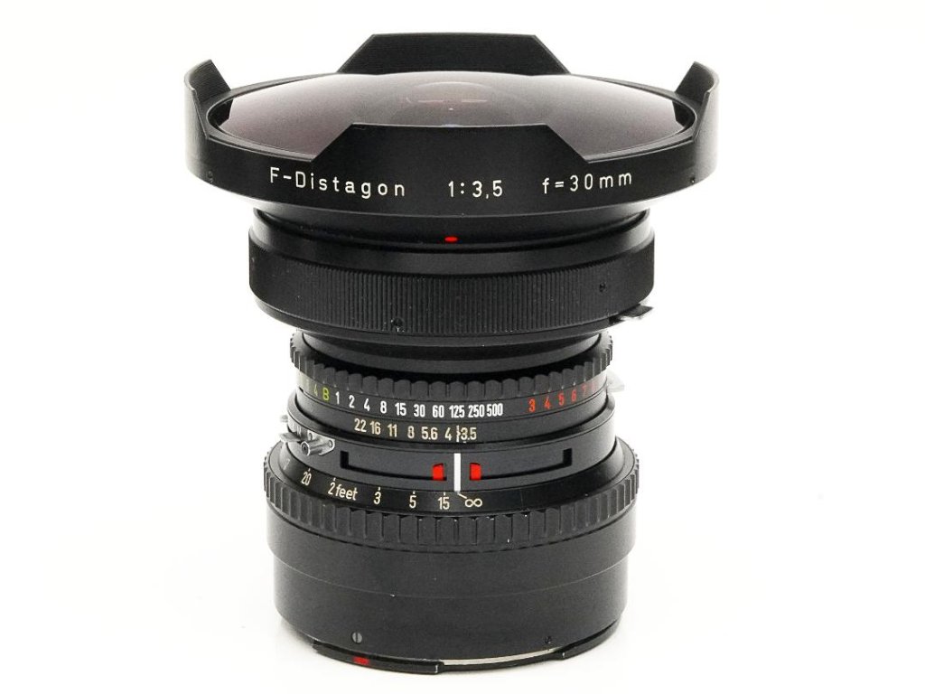 30/3.5 Distagon (Cレンズ) ハッセルブラッド Vシリーズ用  シンクロコンパーMXVシャッター付 革レンズケース付の画像