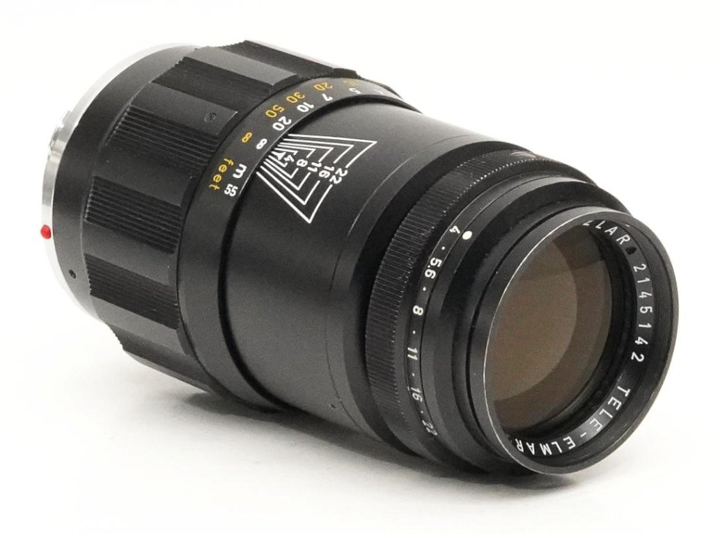 135/4 Tele-Elmar SN.2145142  (Germany) ライカM用  距離計連動 ビゾフレックスに使用可 メタルフード付(キャップ付)の画像