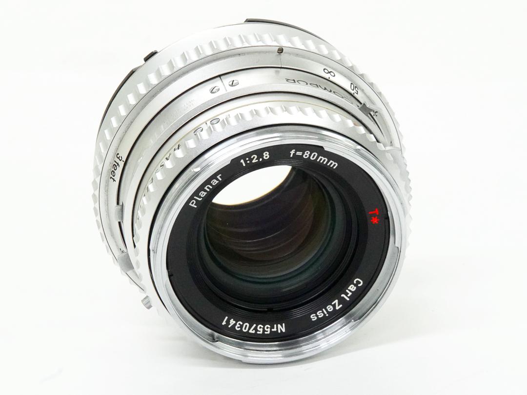 80/2.8 Planar (Cレンズ)　T☆ レアモノ  ハッセルブラッド Vシリーズ用  シンクロコンパーM.X.V. シャッター付 前後キャップ付 L#5570341の画像
