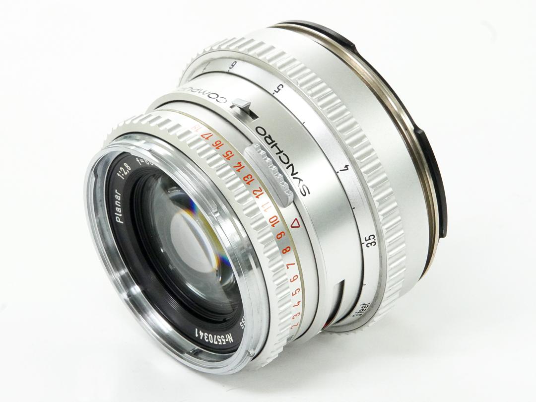 80/2.8 Planar (Cレンズ)　T☆ レアモノ  ハッセルブラッド Vシリーズ用  シンクロコンパーM.X.V. シャッター付 前後キャップ付 L#5570341の画像