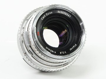 80/2.8 Planar (Cレンズ)　T☆ レアモノ  ハッセルブラッド Vシリーズ用  シンクロコンパーM.X.V. シャッター付 前後キャップ付 L#5570341の画像