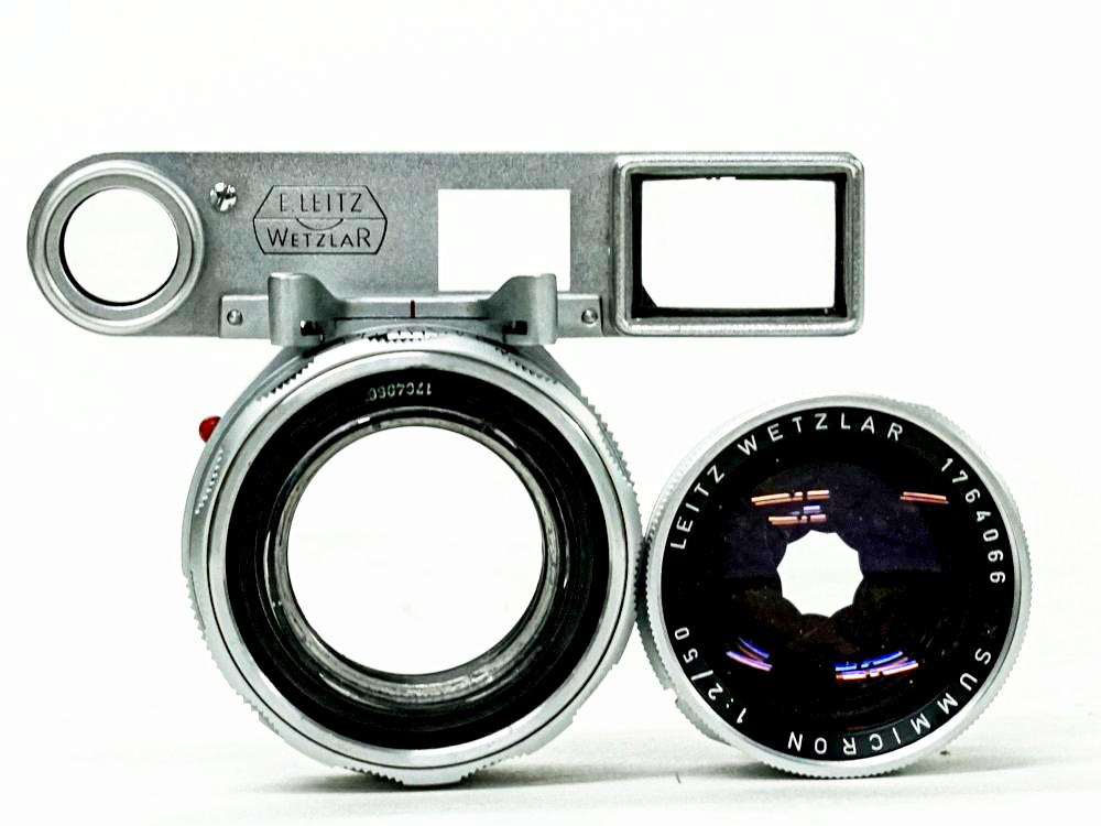50/2 近接 SUMMICRON L#1764066 (made in Germany) ライカＭ用 前後キャップ付 接写アタッチメント(ヌーキー)付               1960年製造の画像