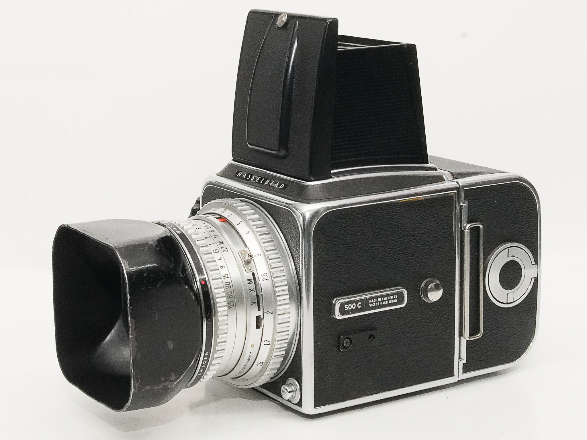 Hasselblad 500C  80/2.8 Planar (Cレンズ ) M-12マガジン スタンダード焦点板 ネックストラップ付 日本語使用説明書付(コピー)の画像