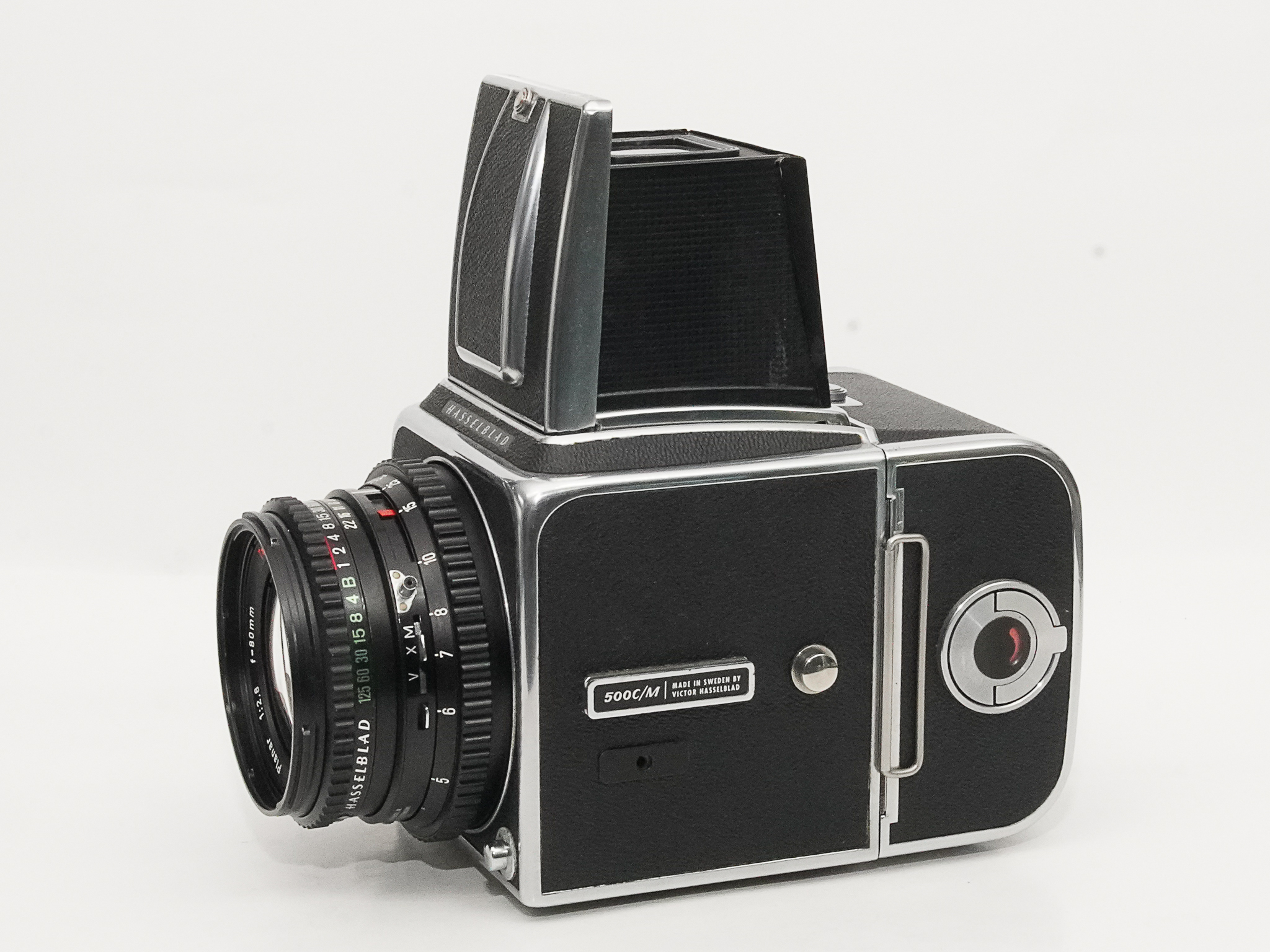 Hasselblad 500C/M  ,  80/2.8 Planar T☆ (Cレンズ ) M-12マガジン スタンダード焦点板 ネックストラップ付 日本語使用説明書付(コピー) の画像