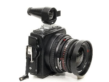 Hasselblad SWC 38/4.5 Biogon T ☆ (C-レンズ） ビューファインダー付き(メタル) ネックストラップ付 メタルレンズフード付 (フードキャップ付) の画像