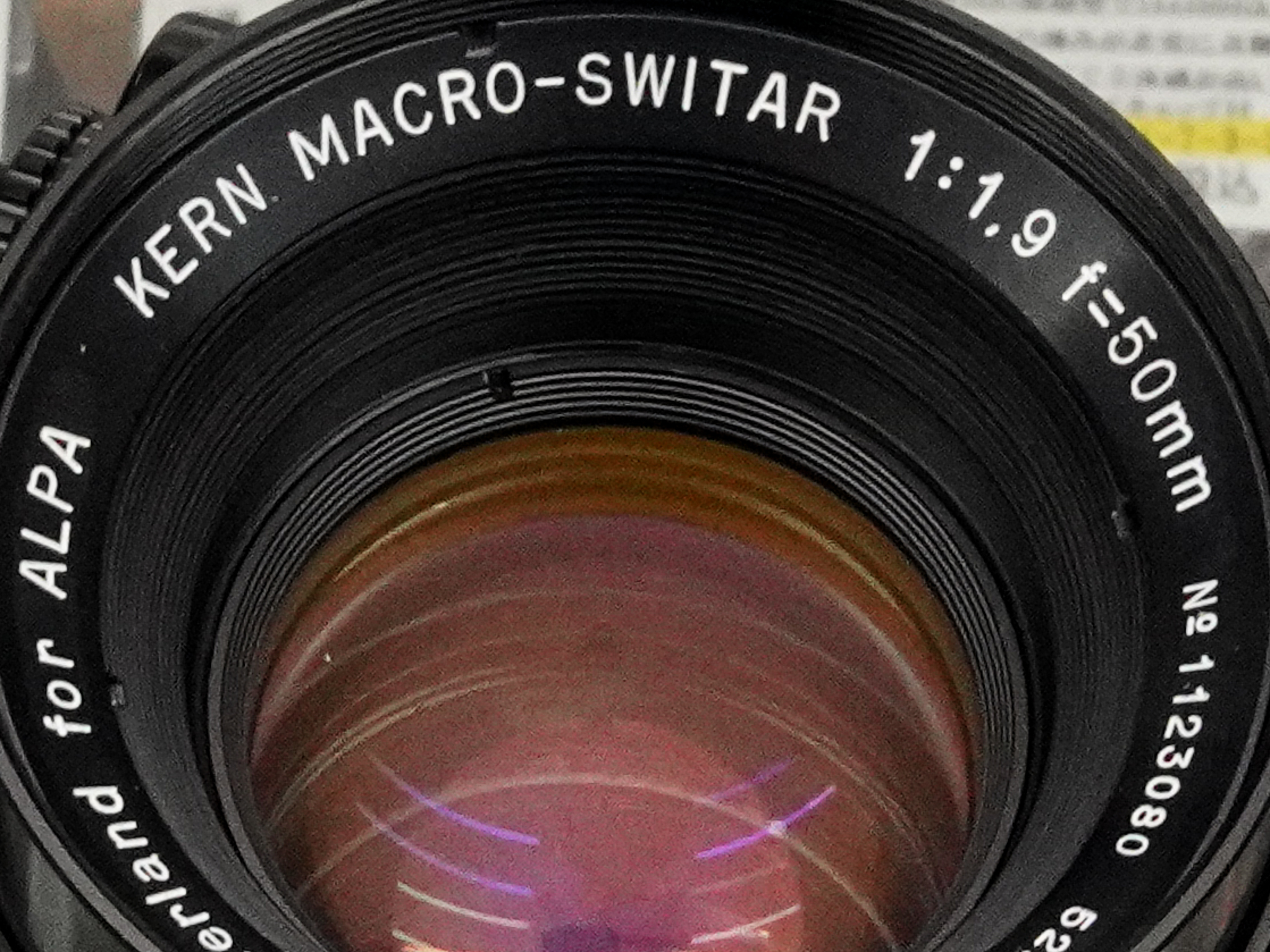 ALPA  2000Si  50/1.9 Macro SWITAR付 オリジナル前キャップ付の画像